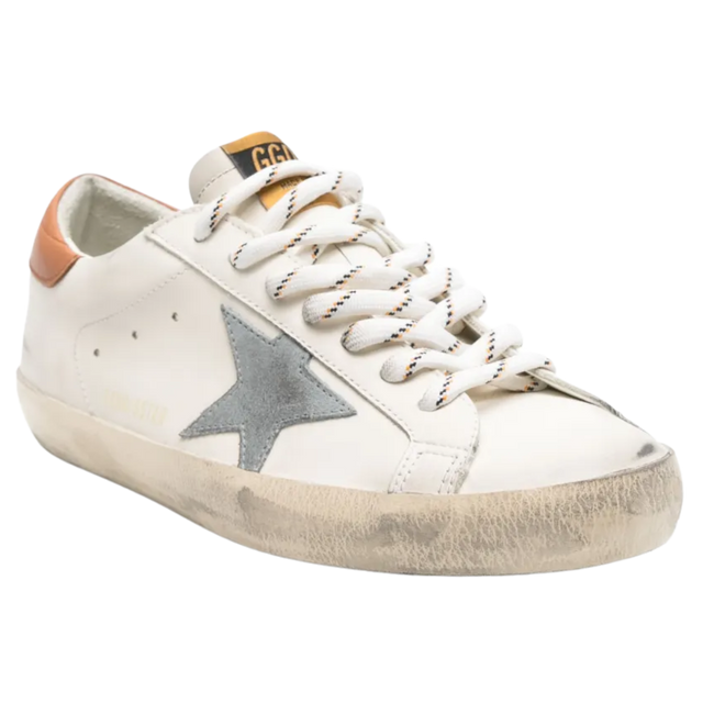 GOLDEN GOOSE SUPER STAR CLASSIC LEATHER WHITE BROWN