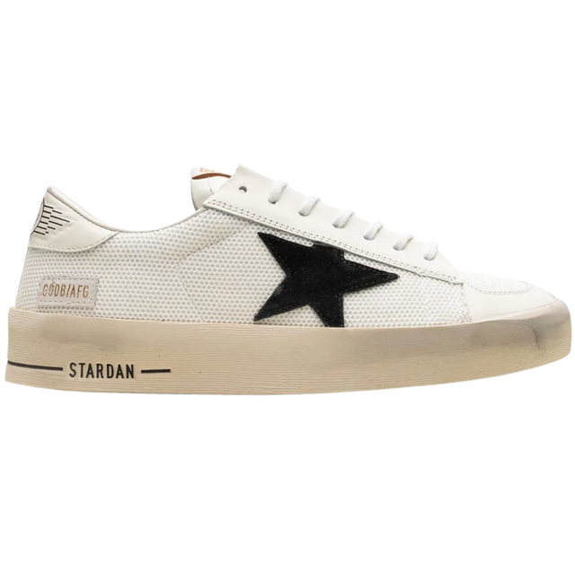 GOLDEN GOOSE STARDAN GAMBETTO NET WHITE BLACK