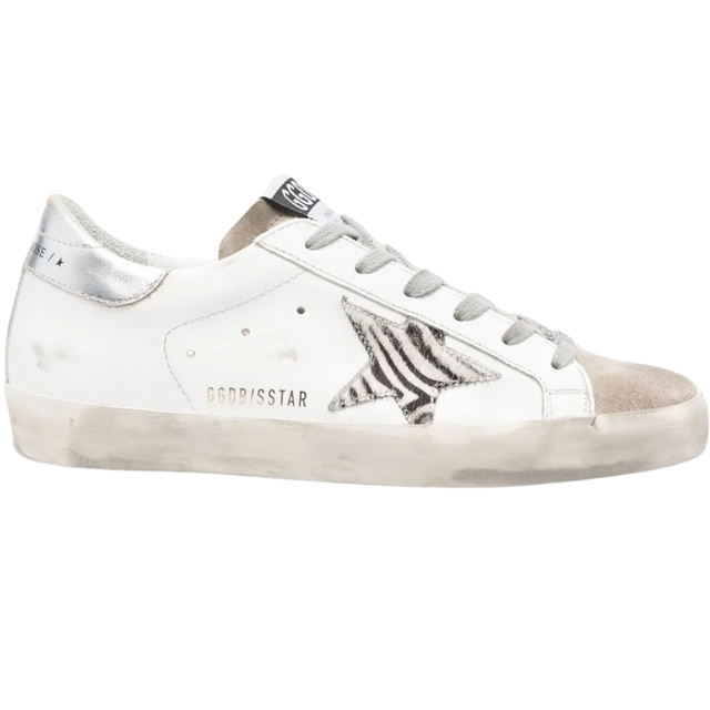 GOLDEN GOOSE SUPER STAR SUEDE HORSY WHITE BLACK