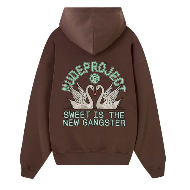 HOODIE NUDE PROJECT SWANS BROWN