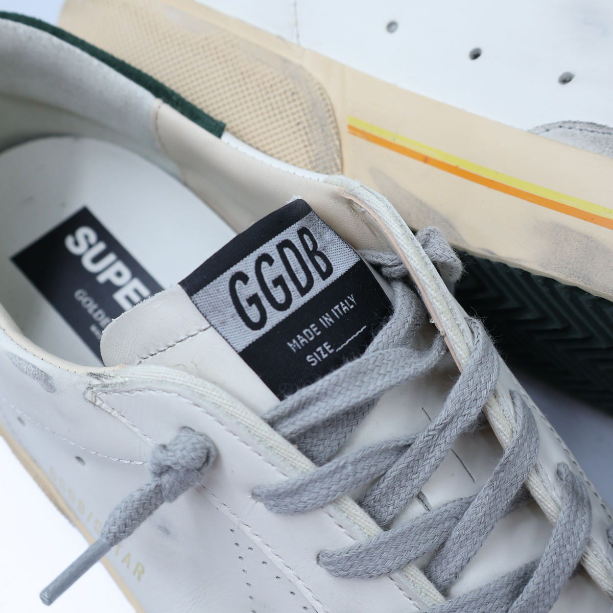 GOLDEN GOOSE SUPER STAR SKATE WHITE/GREEN