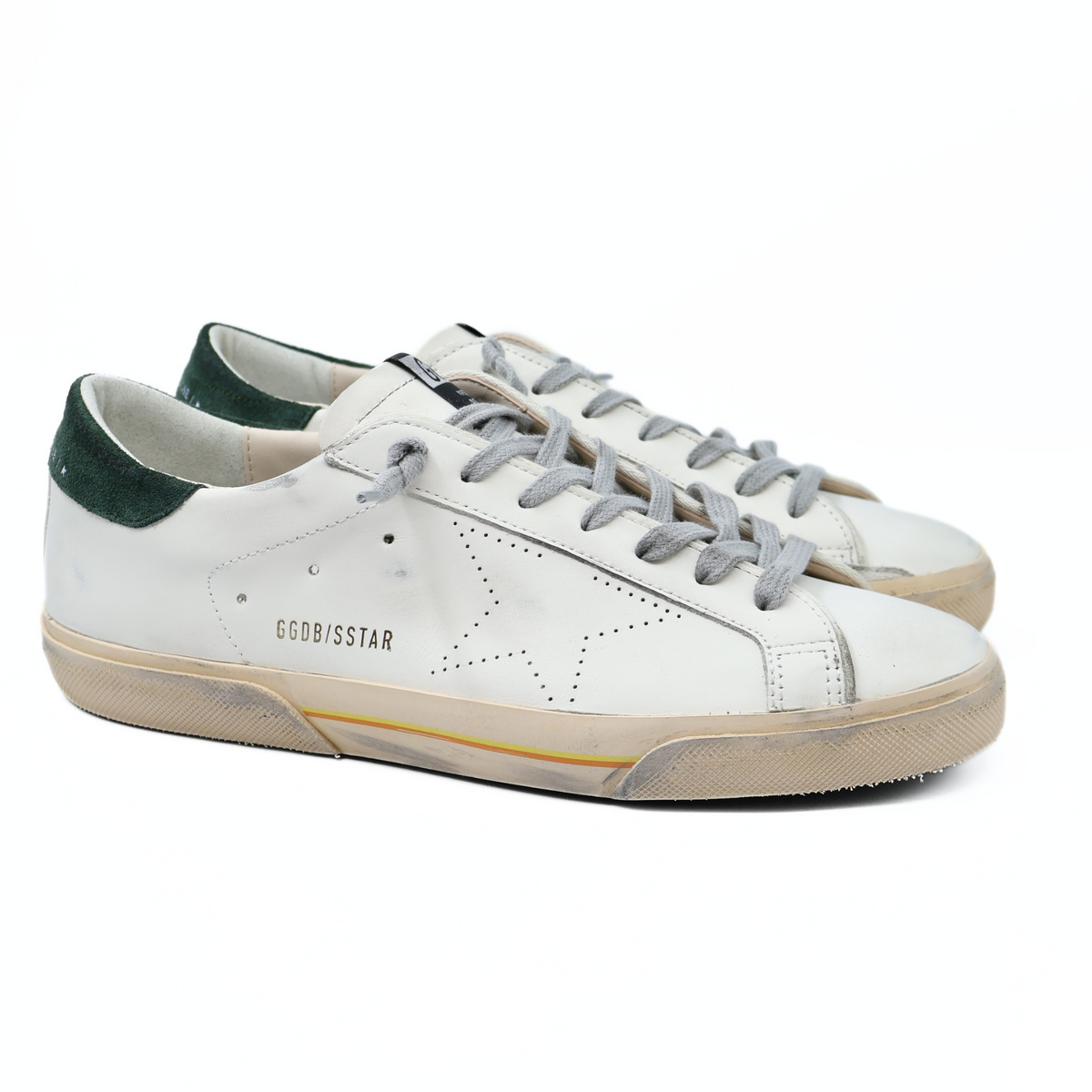 GOLDEN GOOSE SUPER STAR SKATE WHITE/GREEN