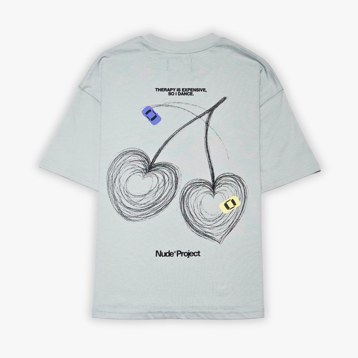TEE NUDE PROJECT DRAWN CHERRY GREY