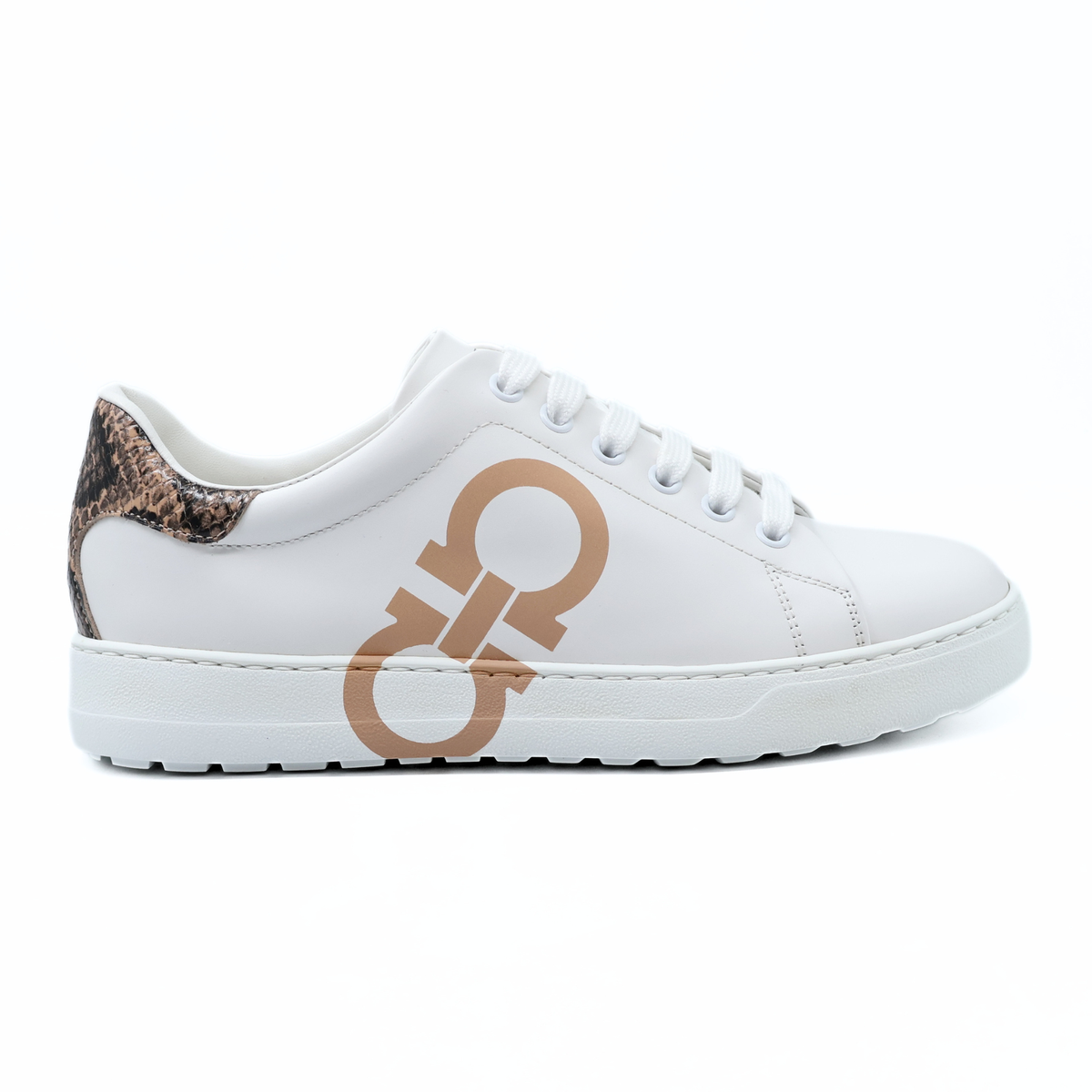 FERRAGAMO LOW GANCINI WHITE
