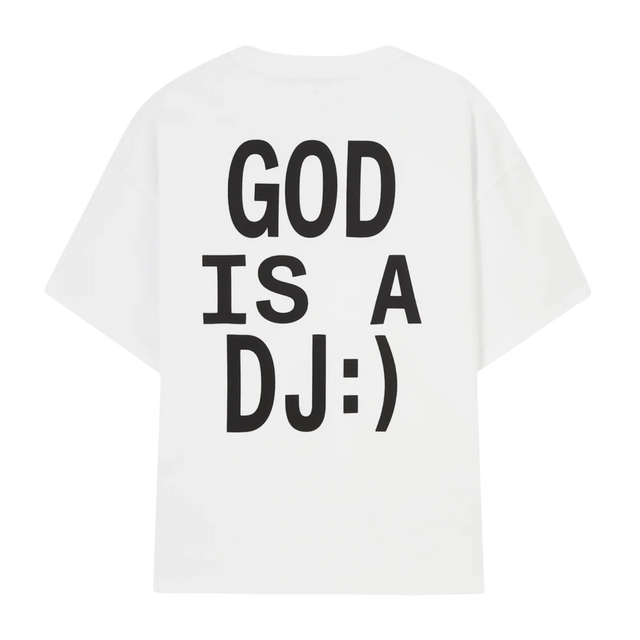 TEE NUDE PROJECT GOD IS A DJ WHITE