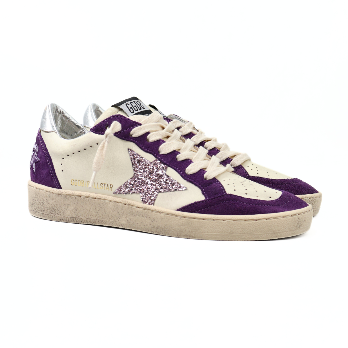 GOLDEN GOOSE BALLSTAR PURPLE SUEDE