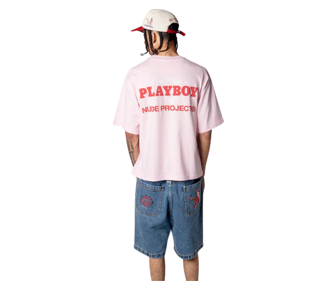 TEE NUDE PROJECT x PLAYBOY FREEDOM PINK CROPPED