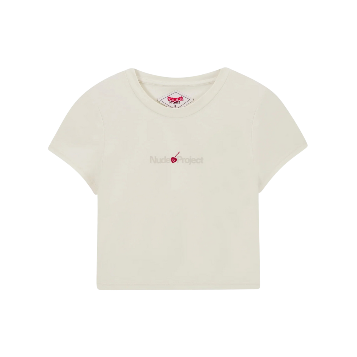 BABY TEE NUDE PROJECT LOGO WHITE