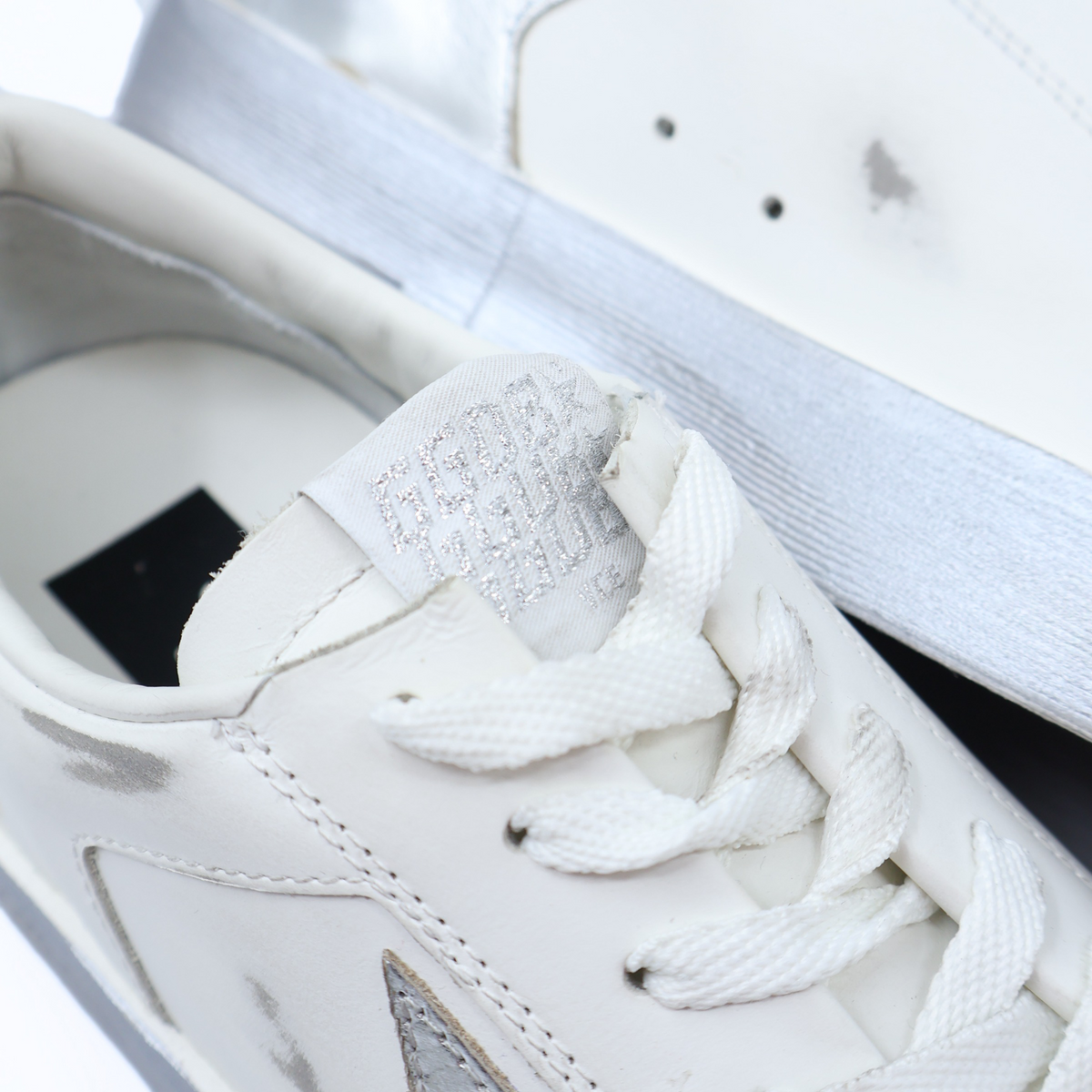 GOLDEN GOOSE STARDAN WHITE / SILVER