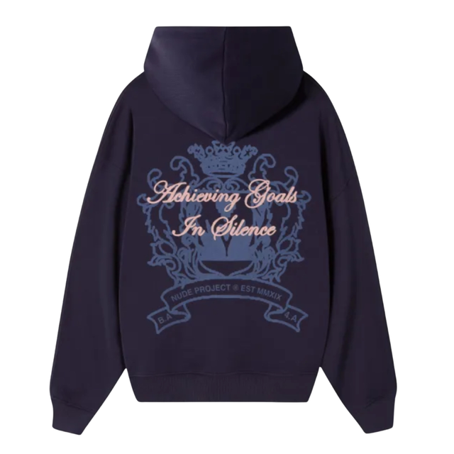 HOODIE NUDE PROJECT HERALDIC NAVY