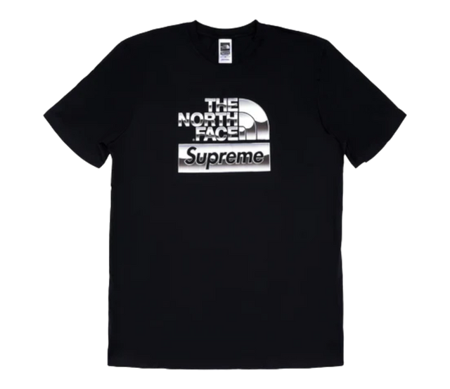 TEE SUPREME x THE NORTH FACE METALLIC LOGO BLACK