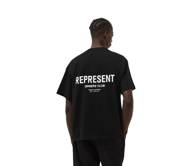 REPRESENT TEE BLACK LOGO