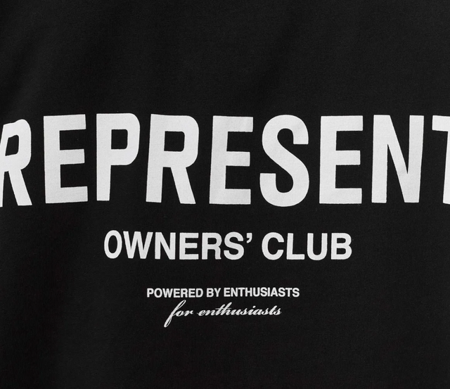 REPRESENT TEE BLACK LOGO