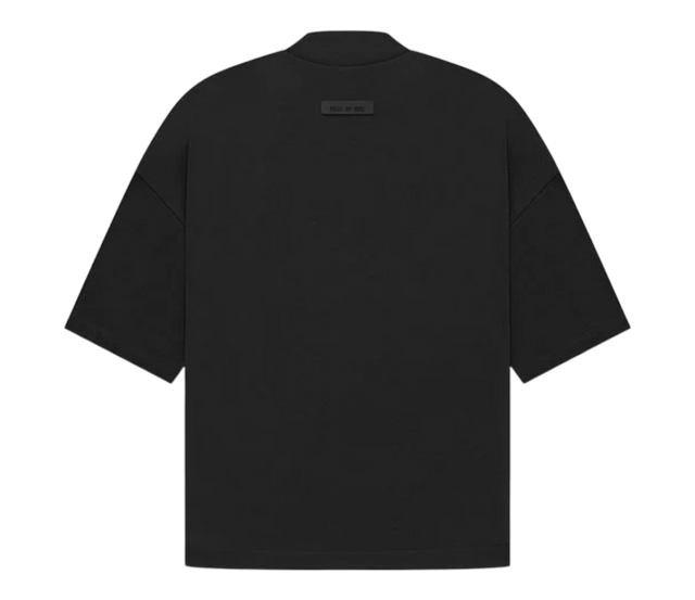 TEE ESSENTIALS JET BLACK SS23