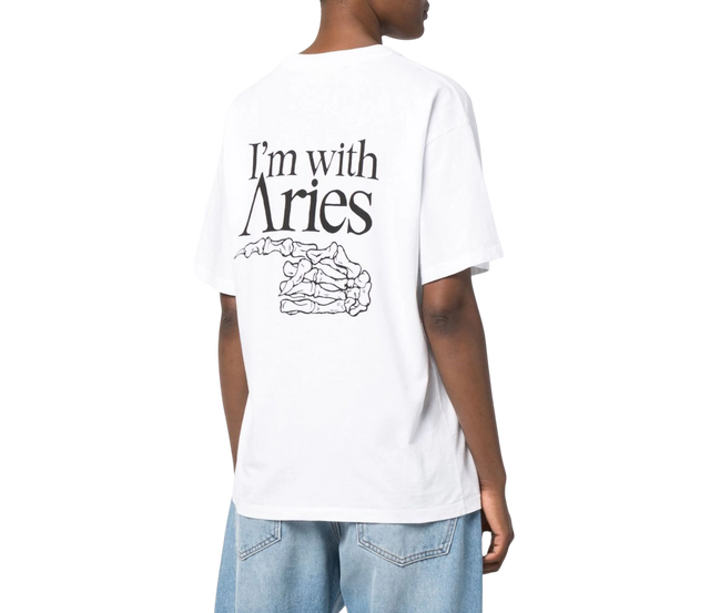 TEE ARIES WHITE LOGO