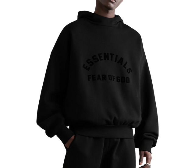 HOODIE ESSENTIALS BLACK SS23