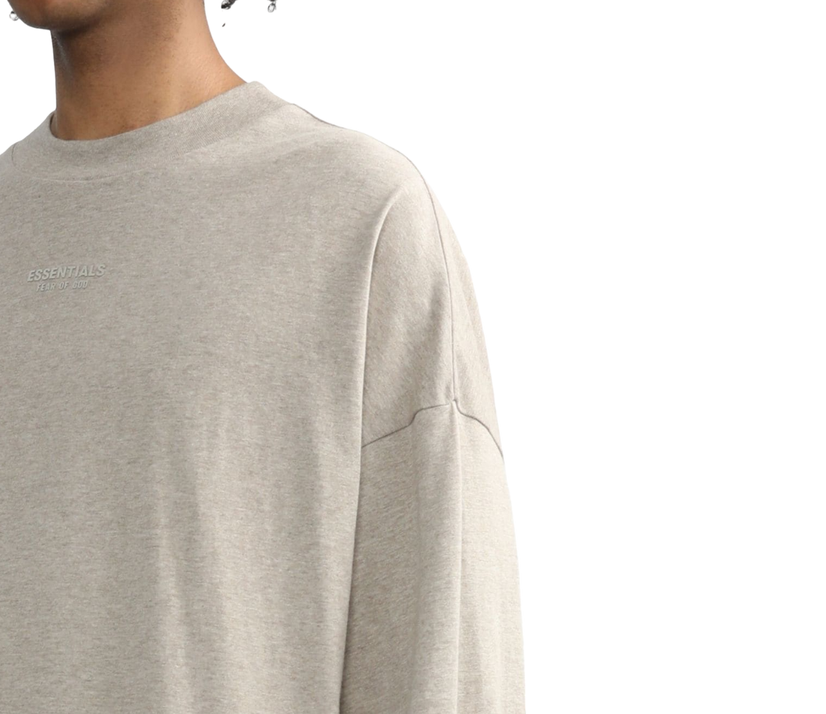 TEE LONGSLEEVE ESSENTIALS SILVER CLOUD