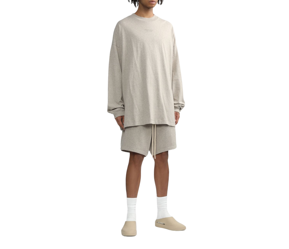 TEE LONGSLEEVE ESSENTIALS SILVER CLOUD