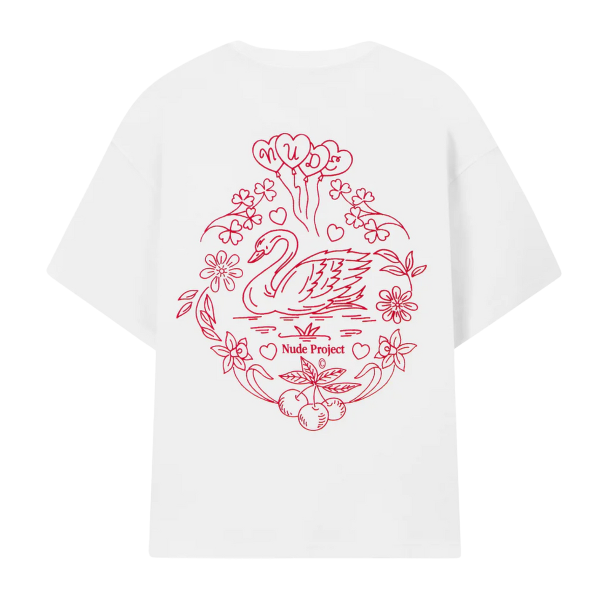 TEE NUDE PROJECT SWANS WHITE