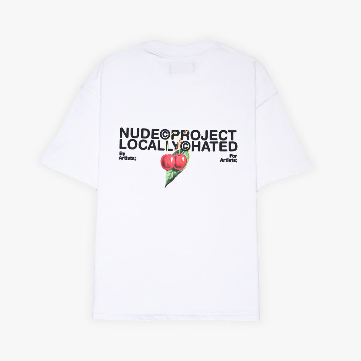 TEE NUDE PROJECT LOCALLY HATED CHERRY WHITE