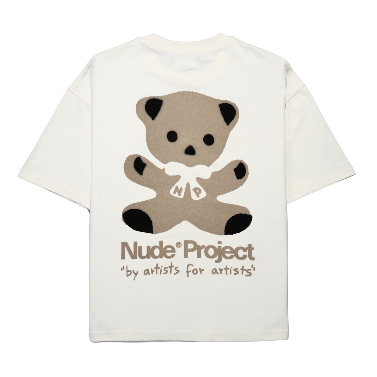 TEE NUDE PROJECT BEAR INK MARSHMALLOW