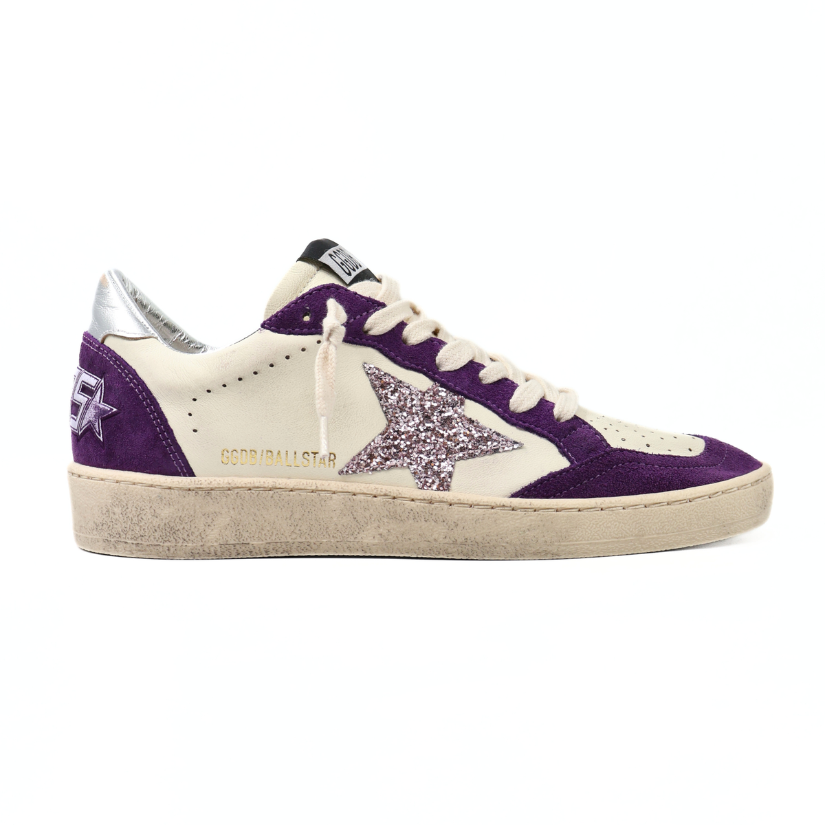 GOLDEN GOOSE BALLSTAR PURPLE SUEDE
