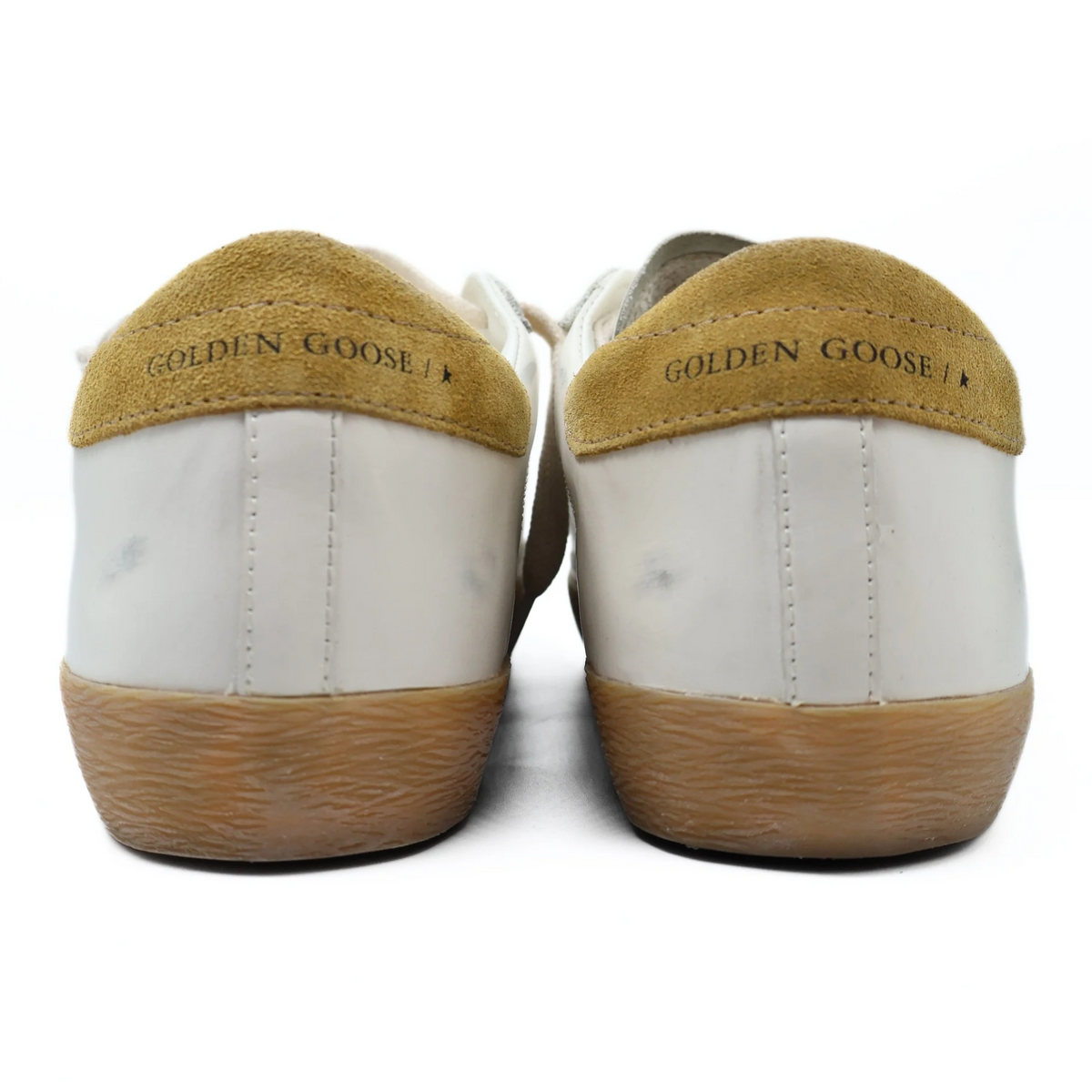 GOLDEN GOOSE SUPER STAR CLASSIC LEATHER WHITE OCRA