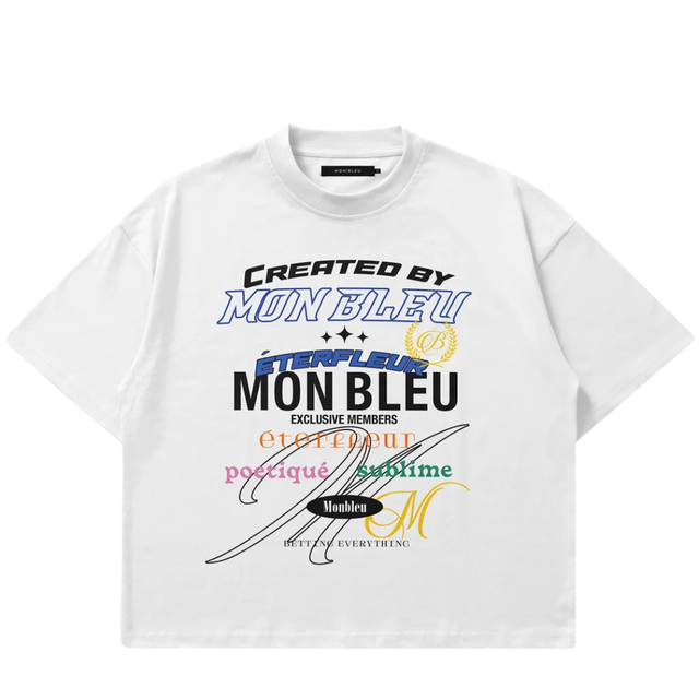 TEE MON BLEU NEW LOGOS WHITE