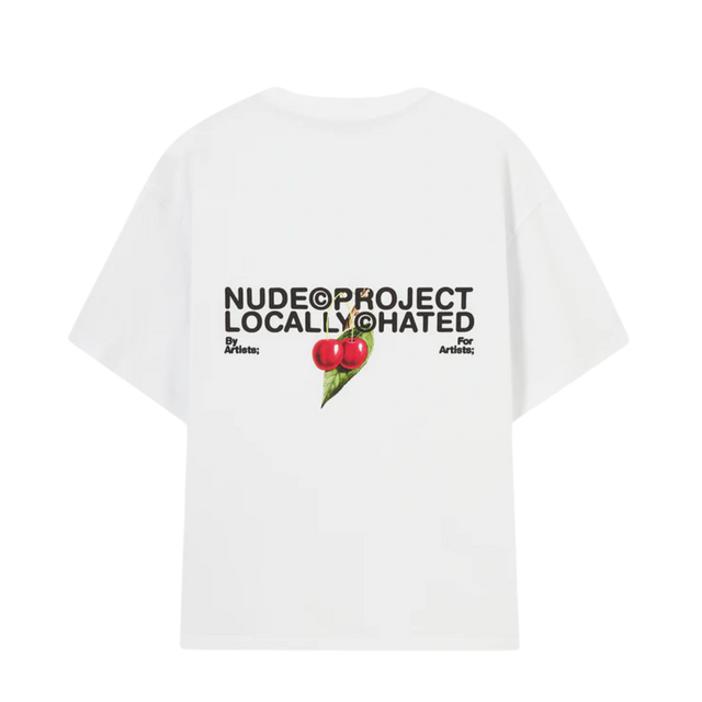 TEE NUDE PROJECT LOCALLY HATED CHERRY WHITE