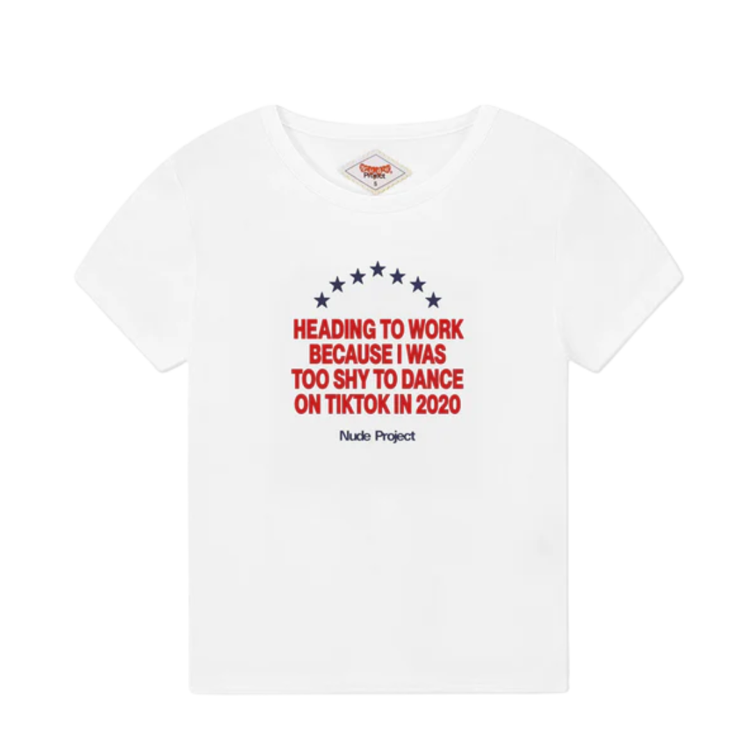 BABY TEE NUDE PROJECT TIKTOK WHITE