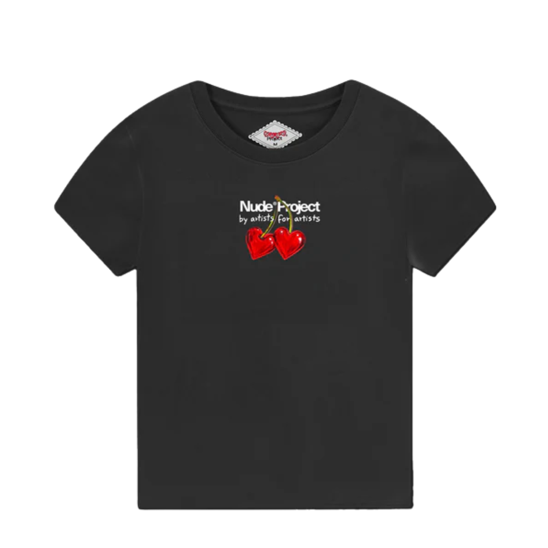 BABY TEE NUDE PROJECT METAL CHERRY BLACK