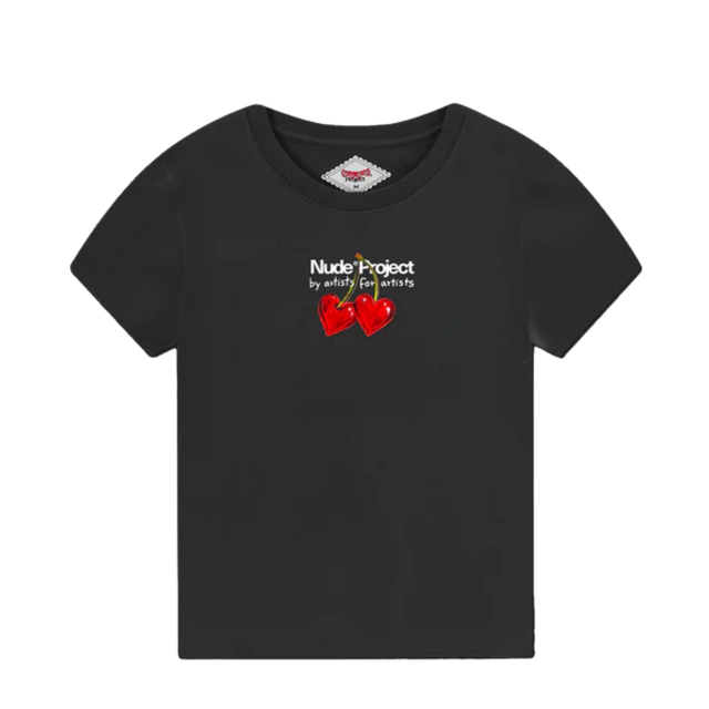 BABY TEE NUDE PROJECT METAL CHERRY BLACK