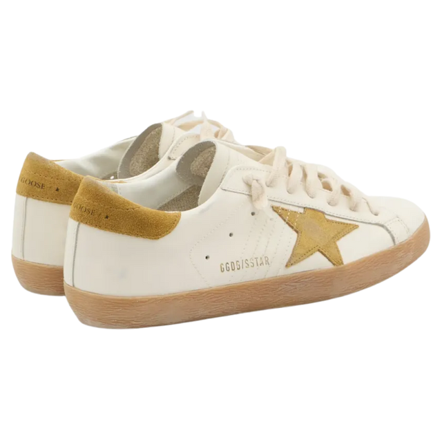 GOLDEN GOOSE SUPER STAR CLASSIC LEATHER WHITE OCRA