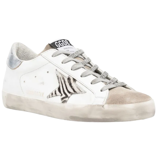 GOLDEN GOOSE SUPER STAR SUEDE HORSY WHITE BLACK