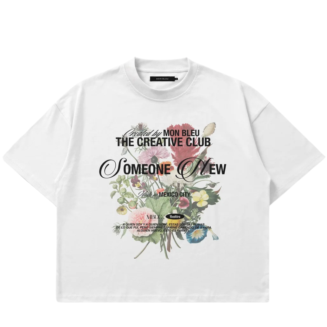 TEE MON BLEU SOMEONE NEW WHITE
