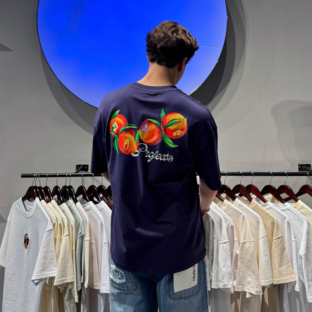 TEE NUDE PROJECT PEACH NAVY
