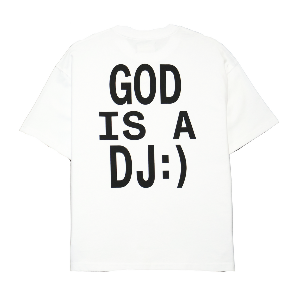 TEE NUDE PROJECT GOD IS A DJ WHITE