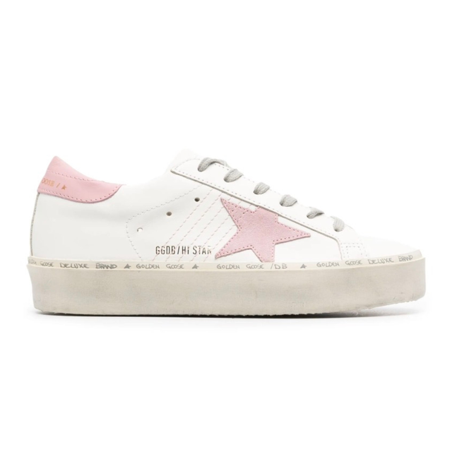 GOLDEN GOOSE HI STAR WHITE / ANTIQUE PINK
