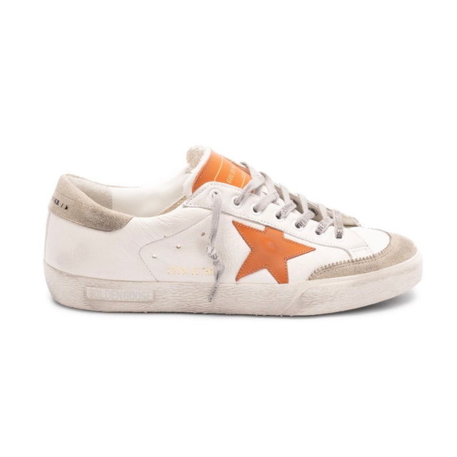 GOLDEN GOOSE SUPER STAR WHITE PENSTAR ORANGE