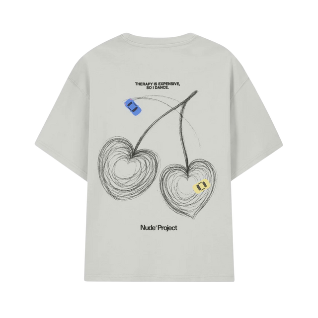TEE NUDE PROJECT DRAWN CHERRY GREY