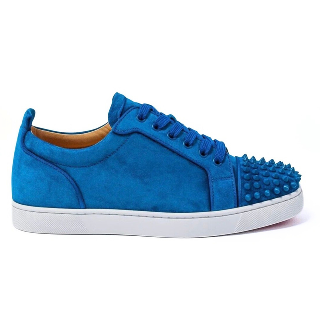 CHRISTIAN LOUBOUTIN LOUIS JUNIOR SPIKER BLUE
