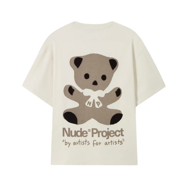 TEE NUDE PROJECT BEAR INK MARSHMALLOW