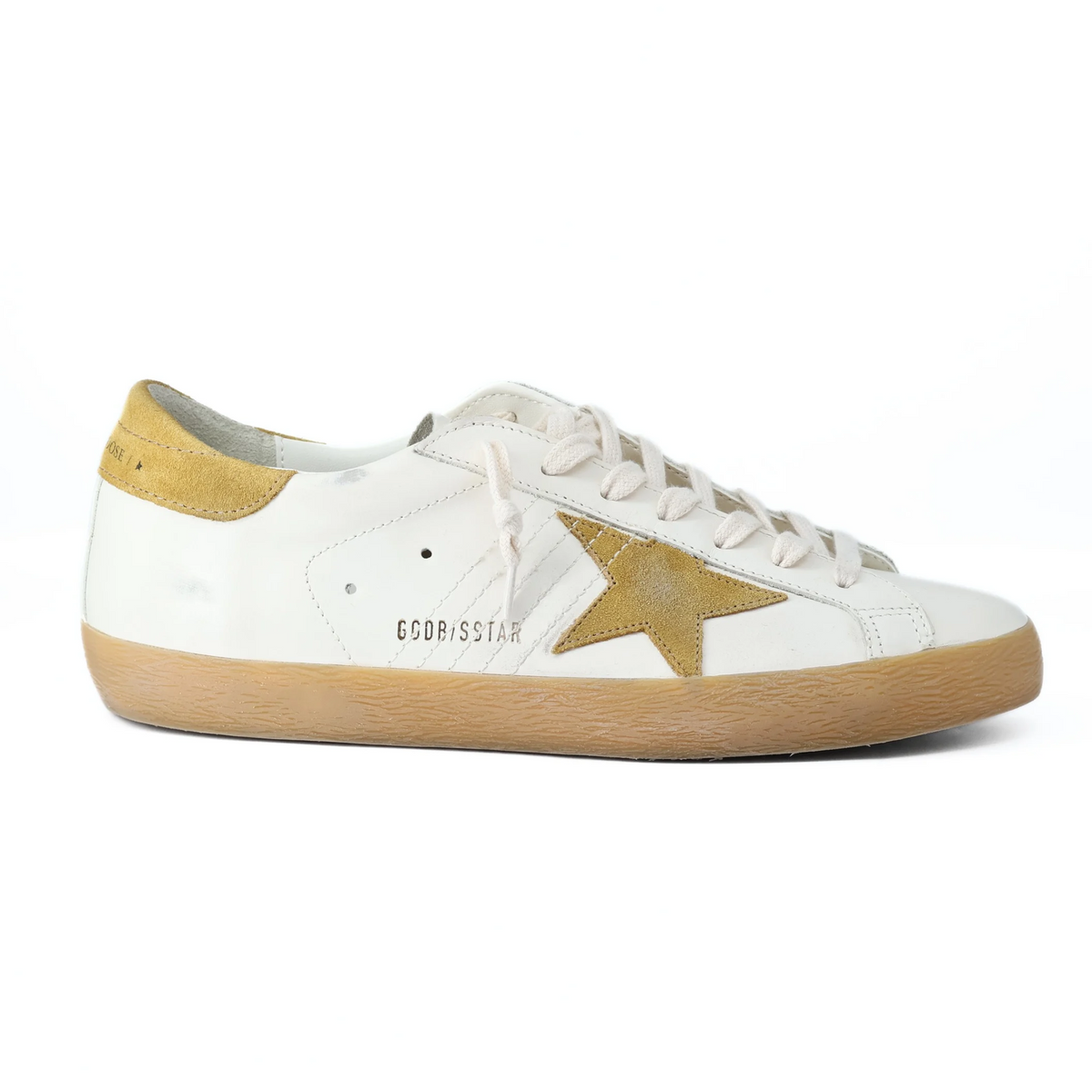 GOLDEN GOOSE SUPER STAR CLASSIC LEATHER WHITE OCRA