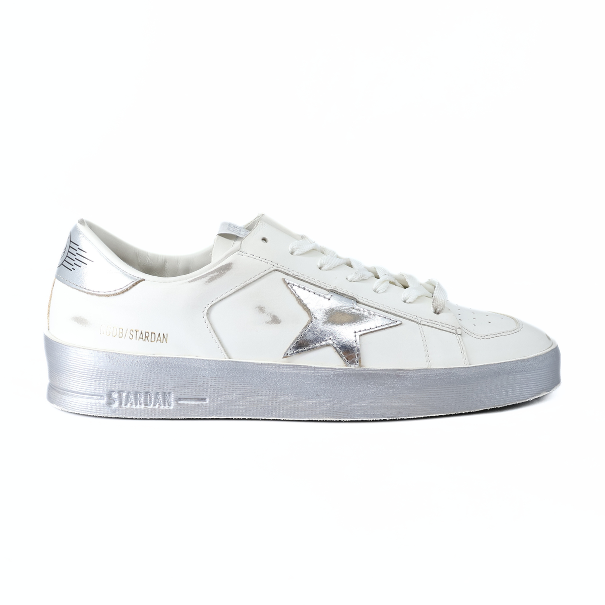 GOLDEN GOOSE STARDAN WHITE / SILVER