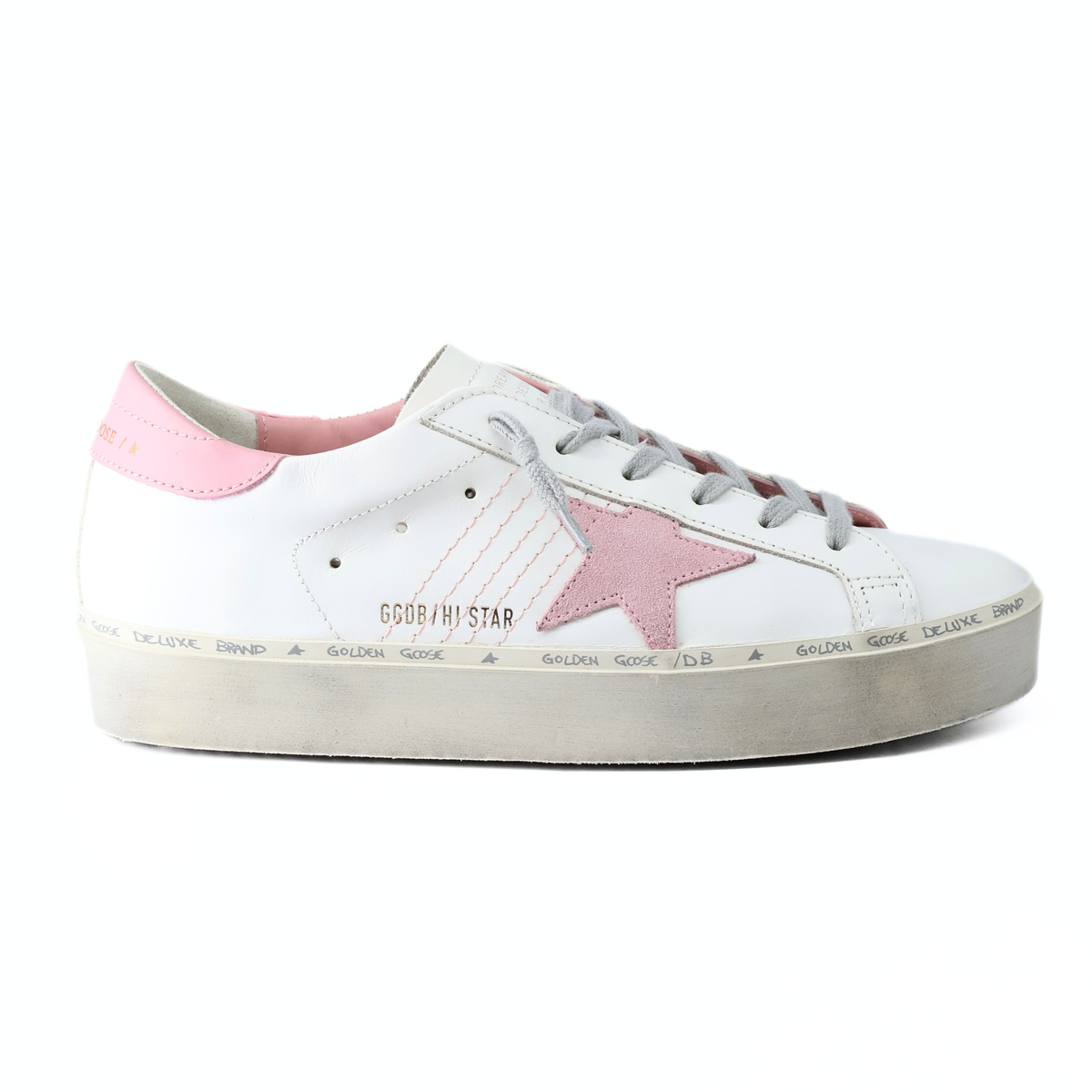 GOLDEN GOOSE HI STAR WHITE / ANTIQUE PINK