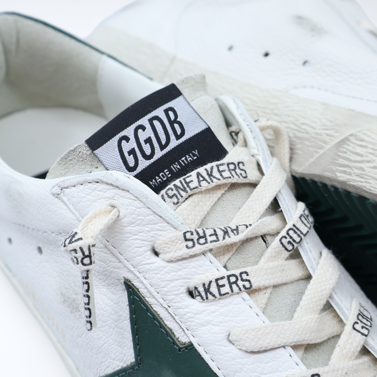 GOLDEN GOOSE SUPER STAR CLASSIC WHITE GREEN