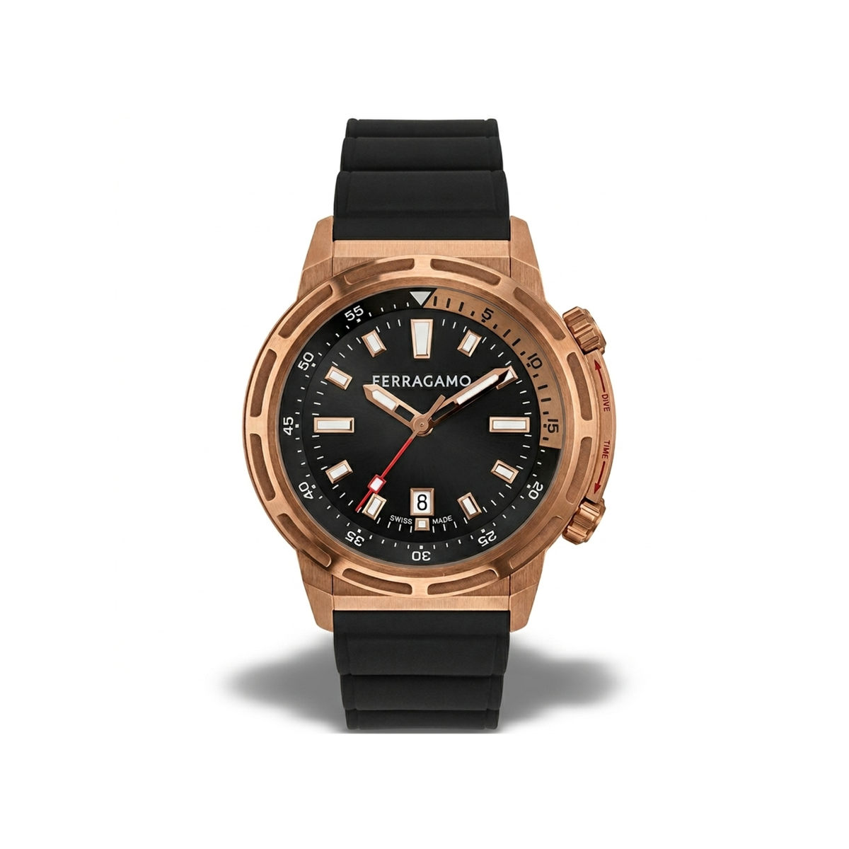 FERRAGAMO SPORT QUART BLACK DIAL WATCH