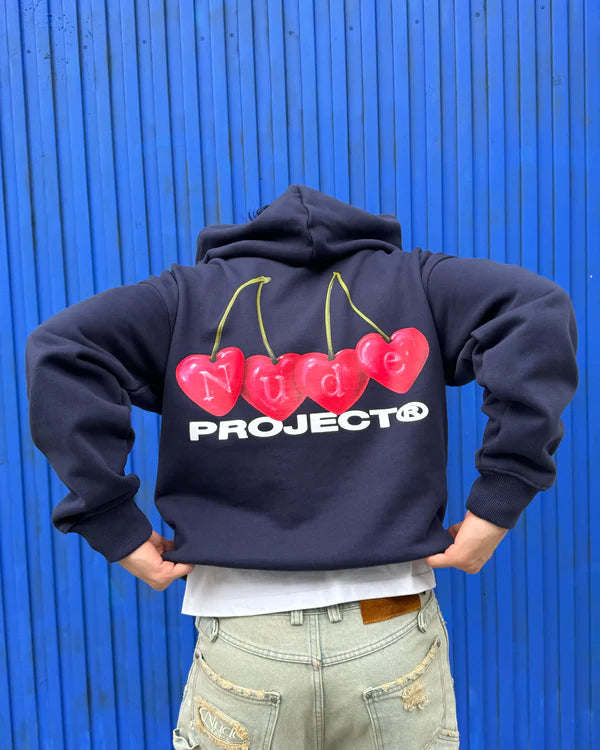 HOODIE NUDE PROJECT CHERRY NAVY
